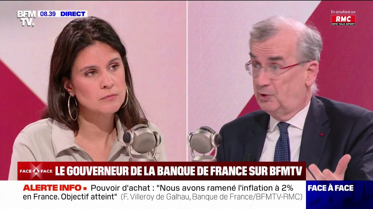 Finances publiques: “Il faut arrêter la croissance des dépenses publiques et augmenter celle de l’économie”, estime François Villeroy de Galhau (gouverneur de la Banque de France)