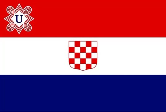 Flag of Independent State of Croatia. Bendera Negara Merdeka Kroasia. Independent States of Croatia Flag. Zastava Nezavisne Države Hrvatske. স্বাধীন ক্রোয়েশিয়ার পতাকা. کروشیا کی آزاد ریاست کا جھنڈا۔. क्रोएशिया के स्वतंत्र राज्य का ध्वज