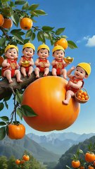 The group of cute babies enjoying together –