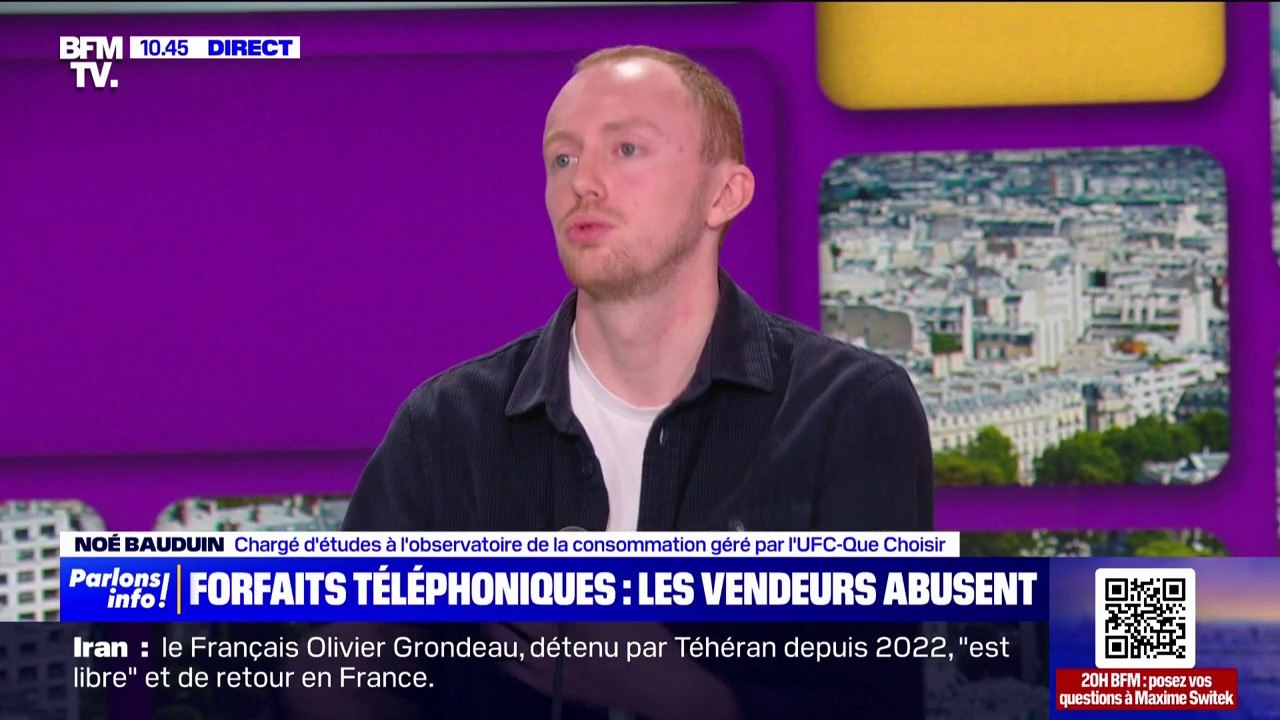 Forfaits téléphoniques trop chers: “Si vous payez plus de dix euros, il faut voir quel est le service qui justifie ce prix-là”, indique Noé Bauduin (UFC-Que Choisir)