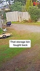 055. Storage bin stepped up 😤 #afv #fail #funny