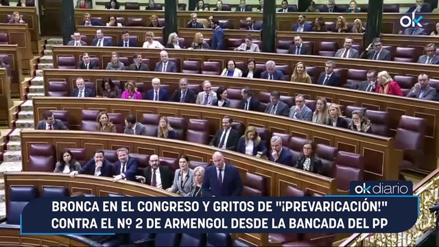 Bronca en el Congreso y gritos de ¡prevaricación! contra el nº 2 de Armengol desde la bancada del PP