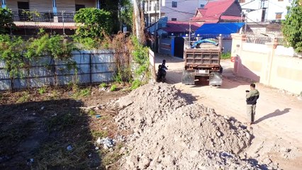 COMPLETE 100% Project !!! Land Filling in fence size 20x30 by dump truck _ dozer push Clearing Land