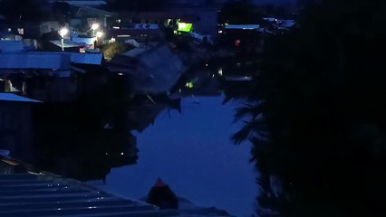 twilight - river near house