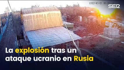 Las imágenes de la explosión por un ataque con drones a Rusia