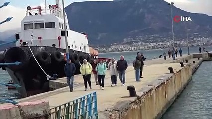 2025 yılının ilk ‘kruvaziyer’ gemisi Alanya İskelesine demirledi