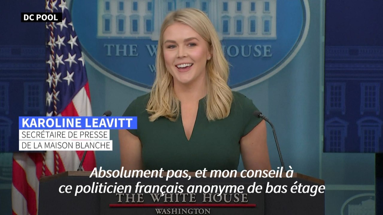La porte parole de la Maison Blanche clashe Raphaël Glucksmann, qui avait réclamé la restitution de la statue de la Liberté