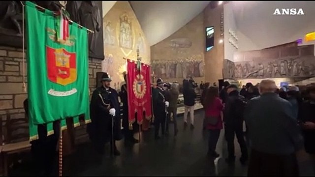Bergamo ricorda le vittime del Covid, commemorazione al cimitero monumentale