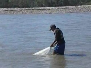 lecon de peche au filet en riviere