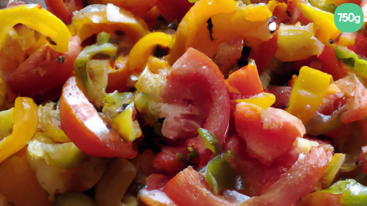 Salade cuite au poivrons et tomates