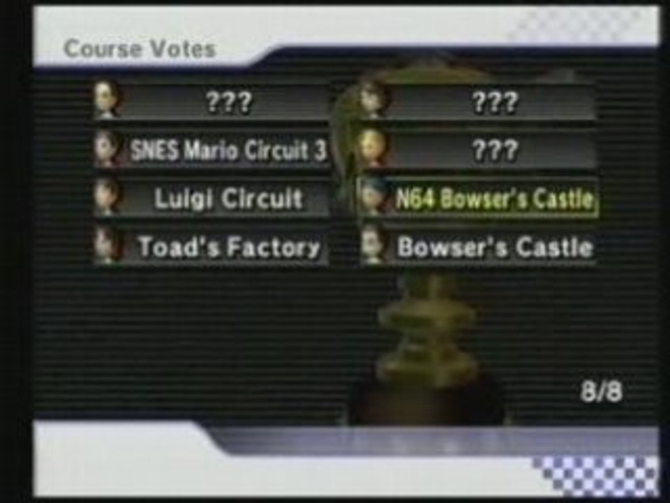 Mario Kart Wii wi-fi match: 100cc Grand Prix