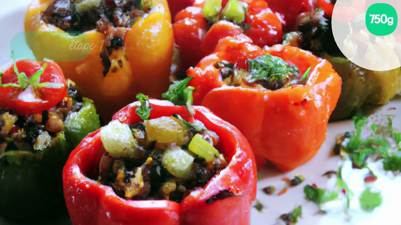 Poivrons farcis aux petits légumes