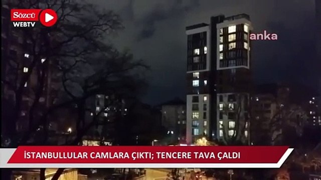 İstanbul'da Ekrem İmamoğlu dayanışması sürüyor: Herkes camlara çıktı!