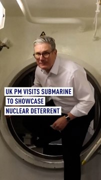 UK leader inspects British nuclear sub