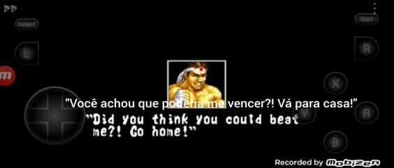 Fatal Fury Joe Higashi vs Tung Fu Rue fala de vitória do Joe Higashi traduzida para o português