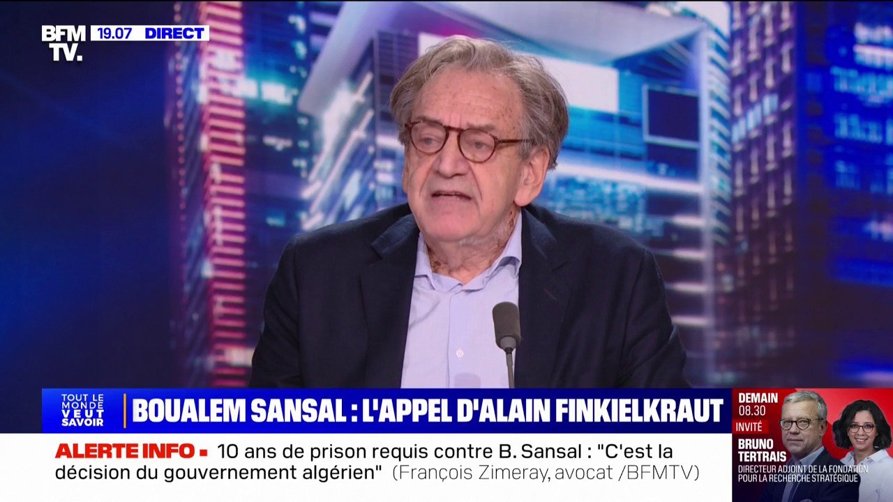 Boualem Sansal: "Il faut le soutenir au nom de la liberté d'expression", déclare Alain Finkielkraut