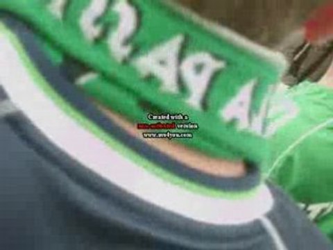 asse-lille début du match drapeaux green angels 3