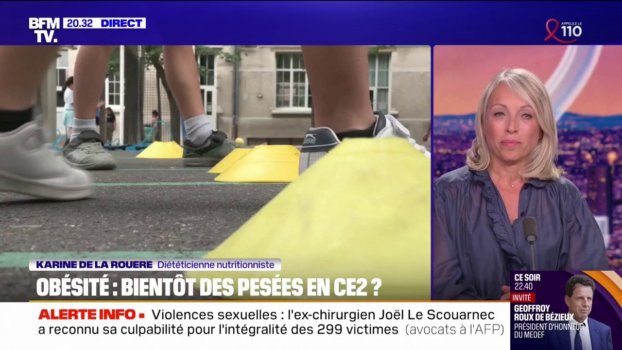 Obésité/Pesée des élèves: "La peur à l'école c'est d'être jugé", alerte une diététicienne