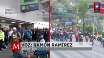 CNTE bloquea el paso en puertas 1, 2 y 3 de la Terminal 1 del AICM