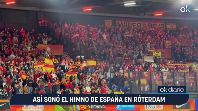 Así sonó el himno de España en Róterdam