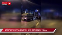 İzmir'de tuhaf görüntü: Geri geri giden TOMA