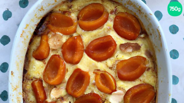 Gratin d'abricots aux amandes