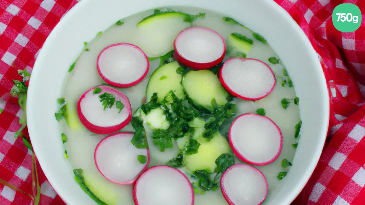 Soupe de radis et de concombre
