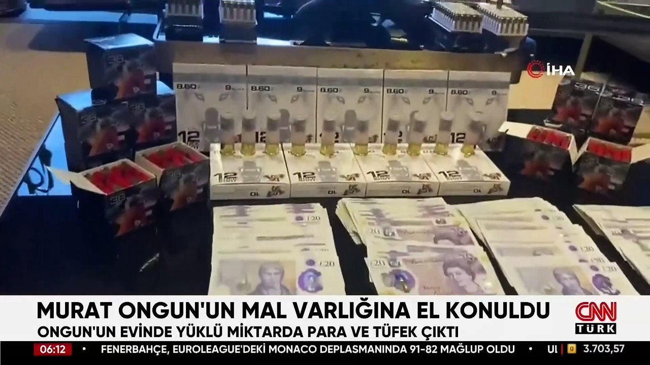 Murat Ongun'un gözaltına alındığı anların görüntüleri ortaya çıktı: Birçok silah ve deste deste paralar...