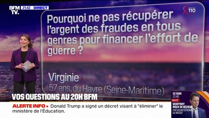 VOS QUESTIONS - Pourquoi ne pas récupérer l'argent des fraudes pour financer l'effort de guerre ?