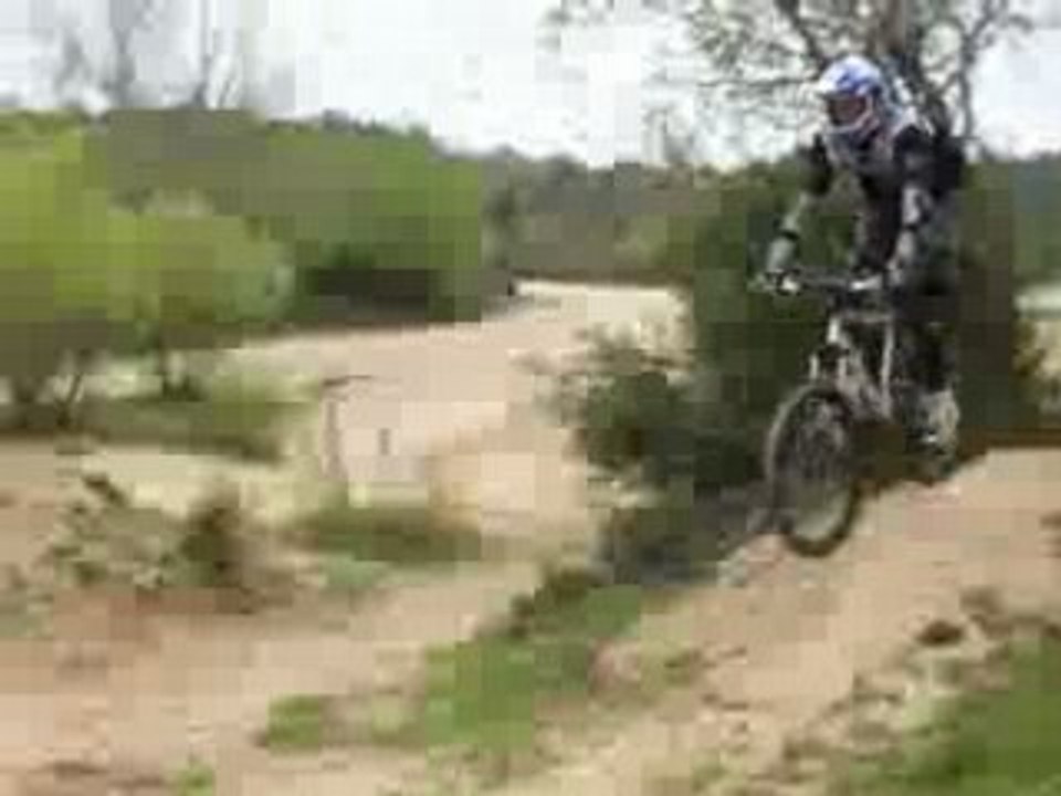 première tentative du jump entre les 2 arbres