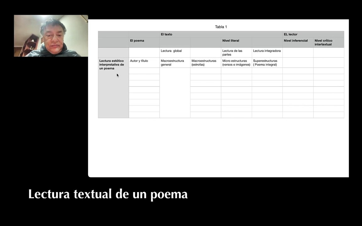 Lectura textual del poema vf