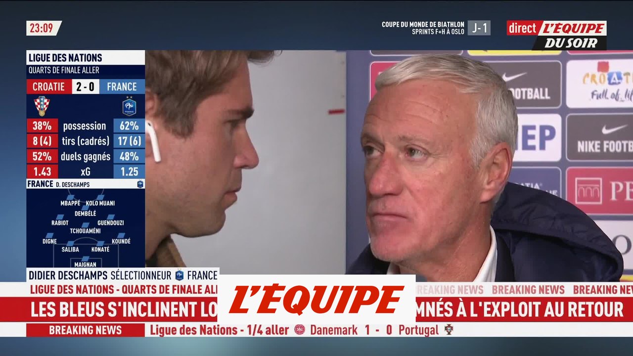 Deschamps : «La maîtrise technique a été trop laborieuse» - Foot - Ligue des nations - Bleus