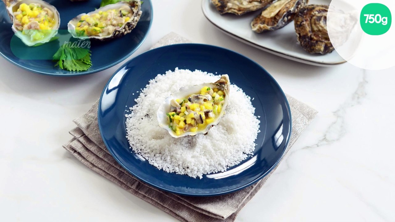 Tartare d'huîtres à la mangue