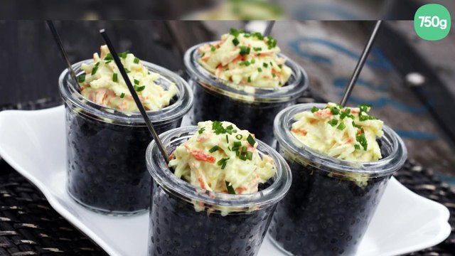 Verrines marines aux bâtonnets Saveur Coraya