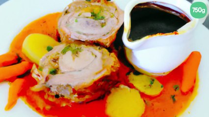 Poitrine de veau rôtie longuement, jus de Savagnin