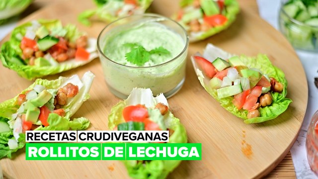 Recetas crudiveganas: rollitos de lechuga