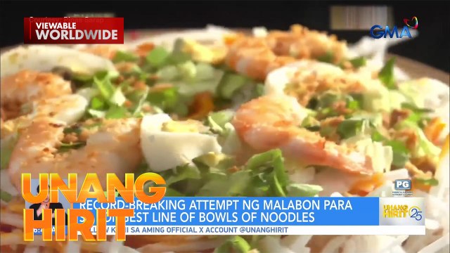 Record-Breaking Longest Line ng Pancit Malabon | Unang Hirit