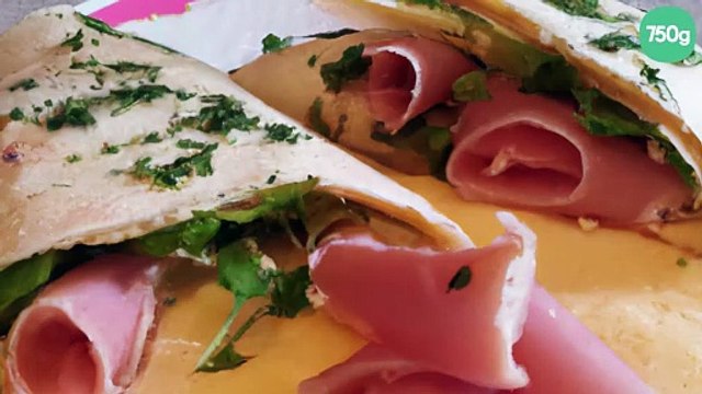 Tortillas jambon-fromage aux herbes