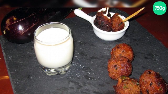 Boulettes d'agneau façon moussaka avec leur chantilly de Féta