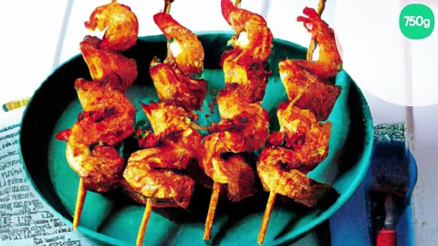 Brochettes exotiques croustillantes aux crevettes