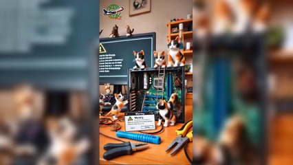 🛠️😺Tiny Cat Tech Squad: The Ultimate PC Repair Mission! 🛠️😺