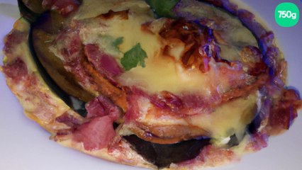 Gratin d'aubergine et jambon de Bayonne