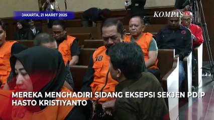 Sidang Eksepsi, FX Rudy hingga Pendukung Hasto Pakai Rompi Oranye