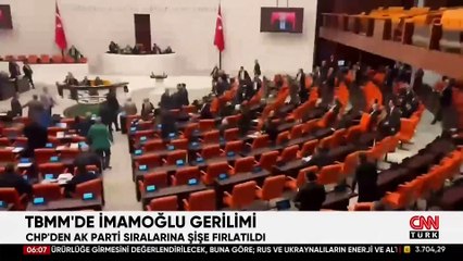 Meclis'te 'İmamoğlu' tartışması!  Kolonya şişesi fırlatıldı | Video Haber