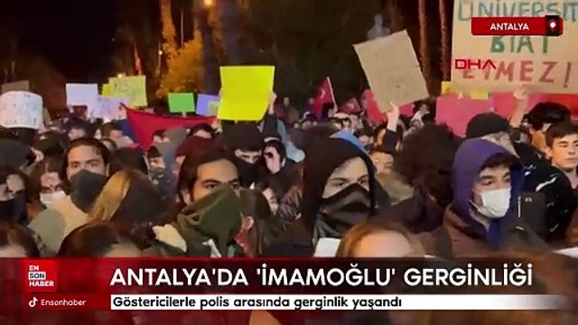 Antalya'da göstericilerle polis arasında gerginlik yaşandı