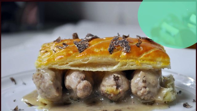 Feuilletés de quenelles et ris de veau à la truffe