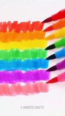 Let's brighten up your boring days with rainbow school hacks🌈✨ #shorts