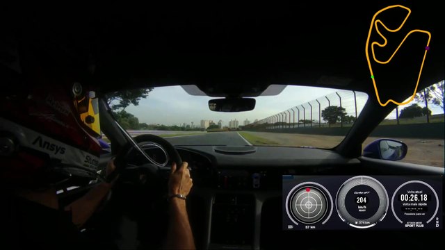 Porsche - Onboard video - Taycan Turbo GT sets a new lap record for electric cars at Interlagos