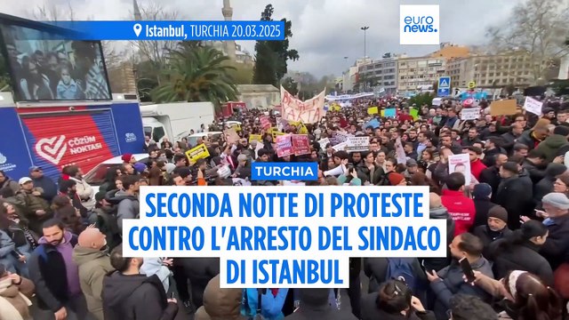Seconda notte di proteste in Turchia: in migliaia in piazza a Istanbul contro l'arresto del sindaco