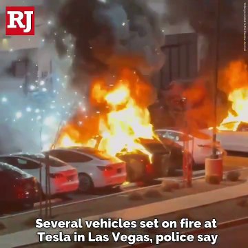 هجوم على منشأة لشركة تسلا في لاس فيغاس وإحراق سيارات وإطلاق النار عليها